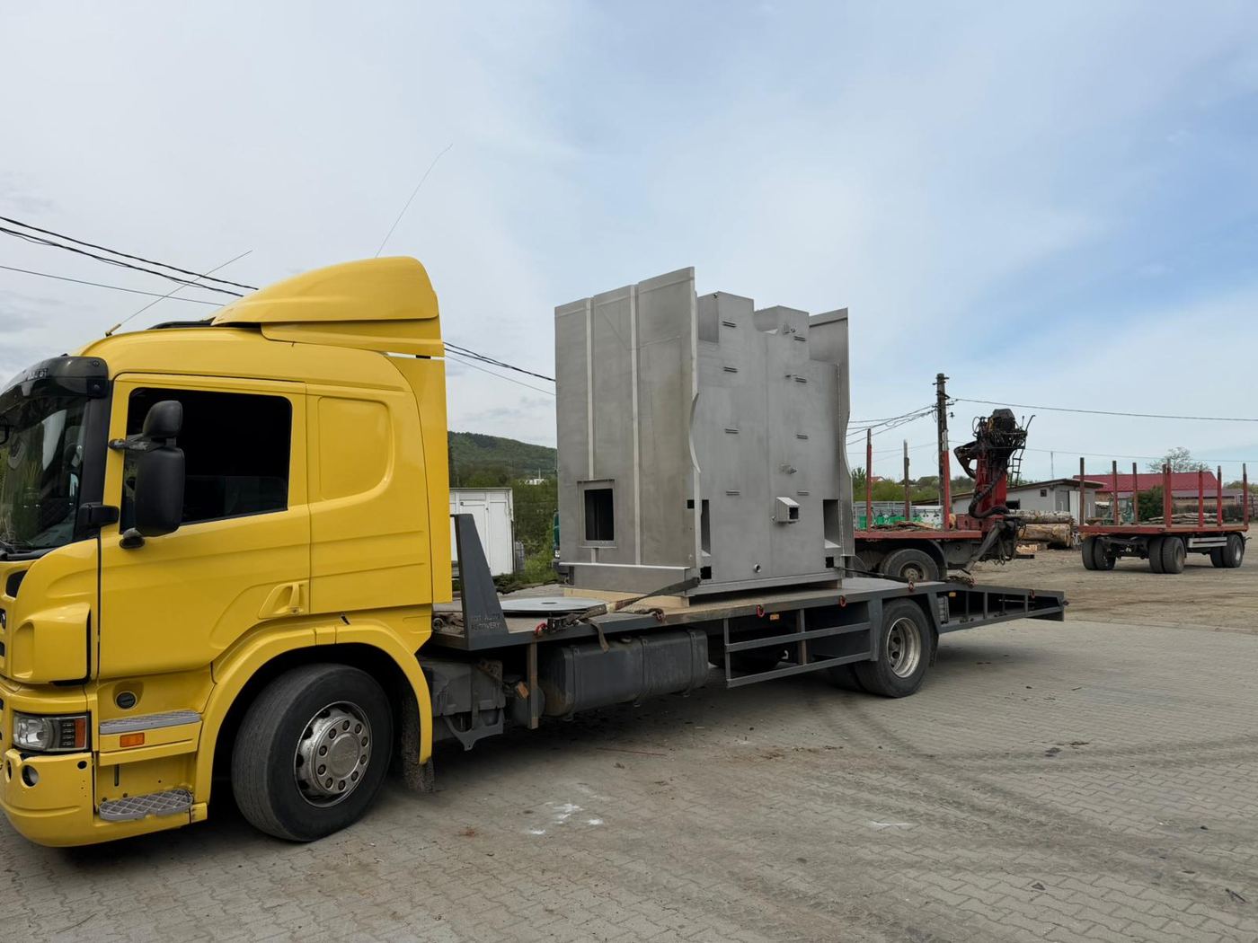 Transport autospeciala pompieri pe timp de noapte